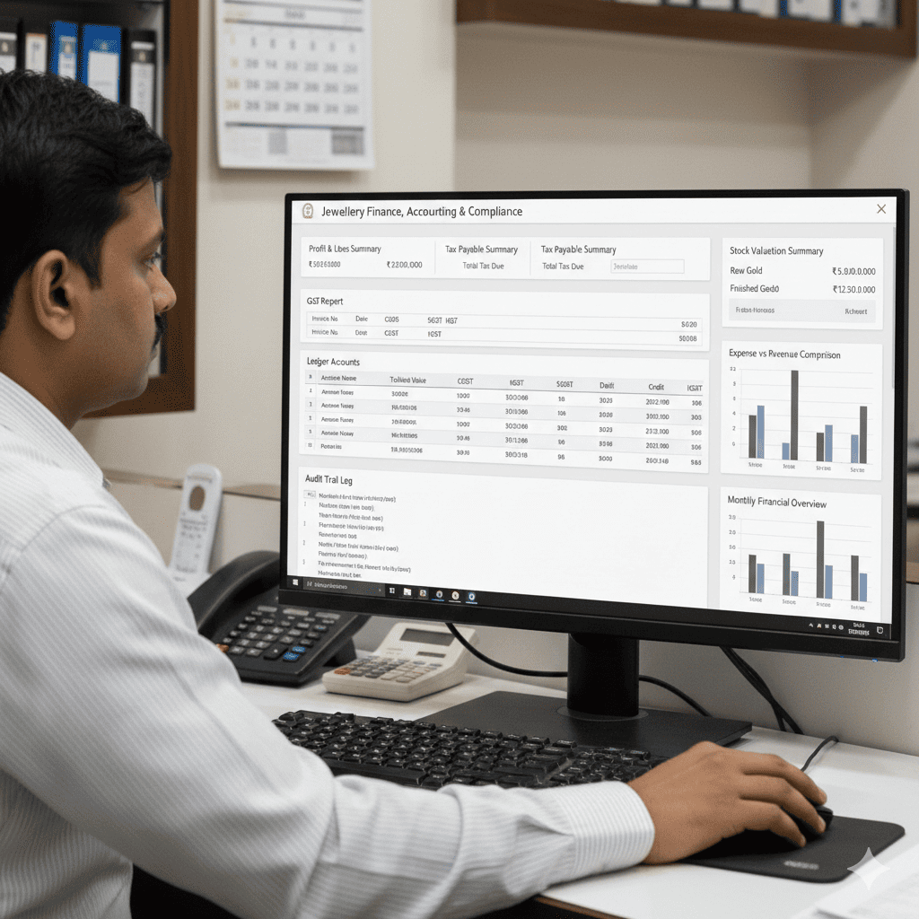 Jewellery accounting finance and GST compliance software