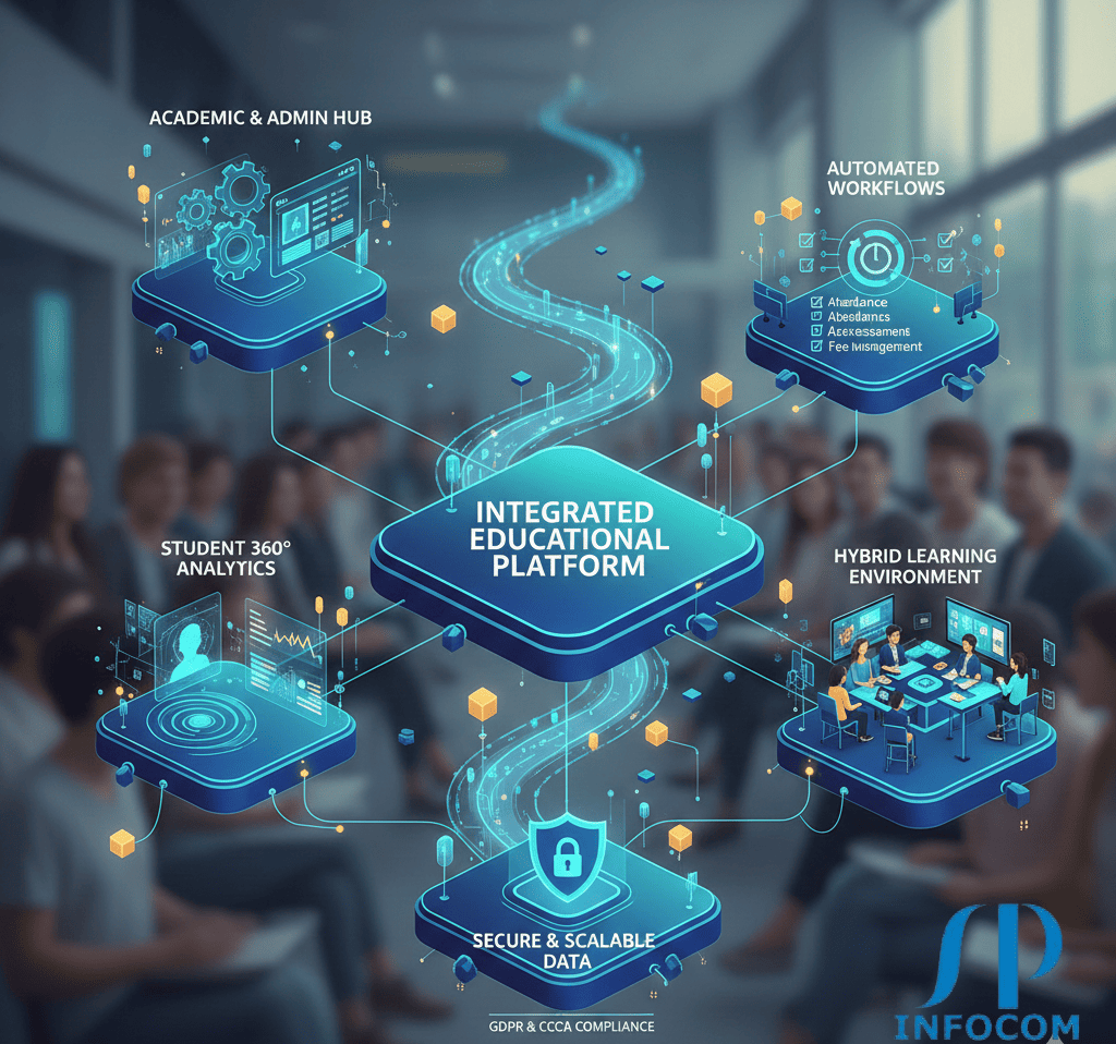 SP Infocom education management solution for digital learning and institutional operations