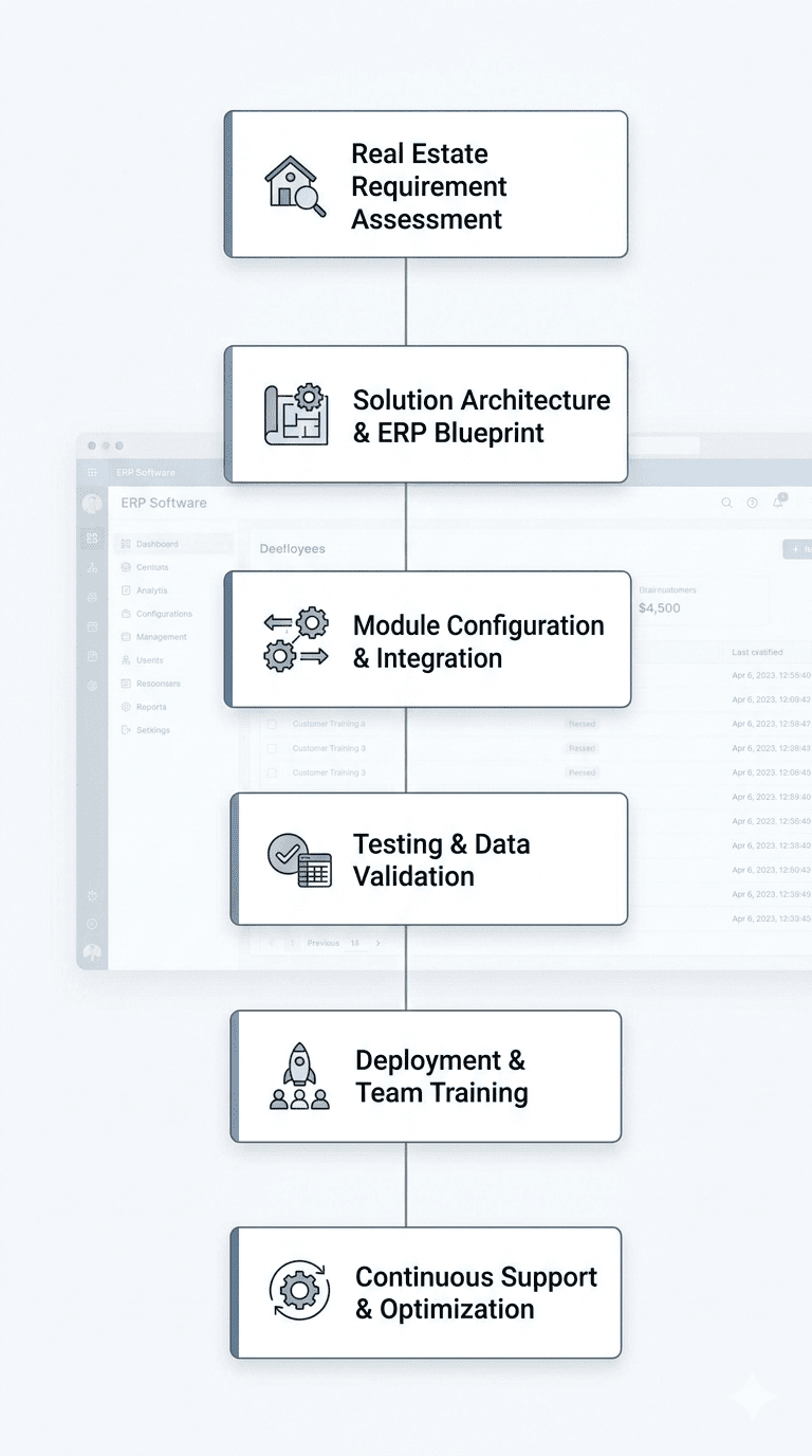 Real estate ERP implementation process